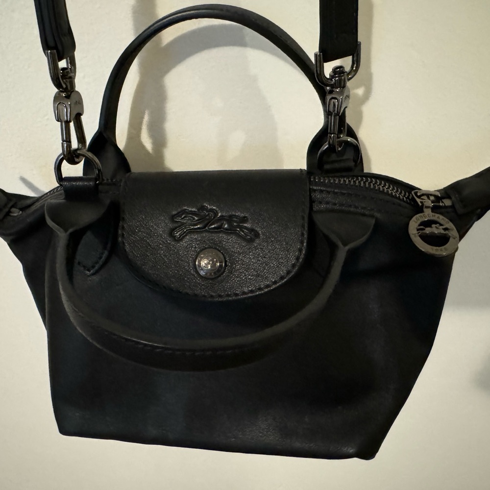 Le Pliage Xtra Top Handle XS Leather Crossbody
